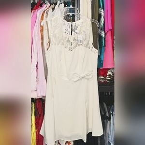 NWT Forever 21 Cream/Gold Midi Dress